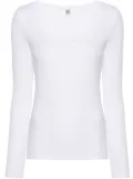 TOTEME scoop-neck fine-ribbed T-shirt - White