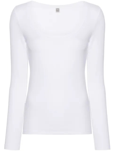 TOTEME scoop-neck fine-ribbed T-shirt