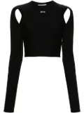 Off-White cut-out crop top - Black