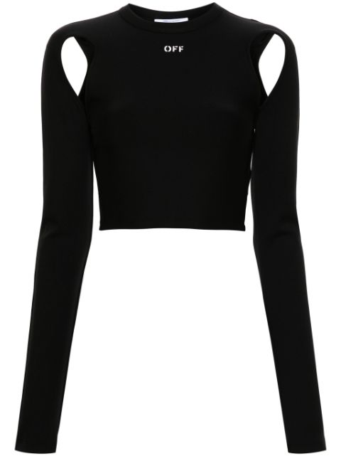 Off-White cut-out crop top Women