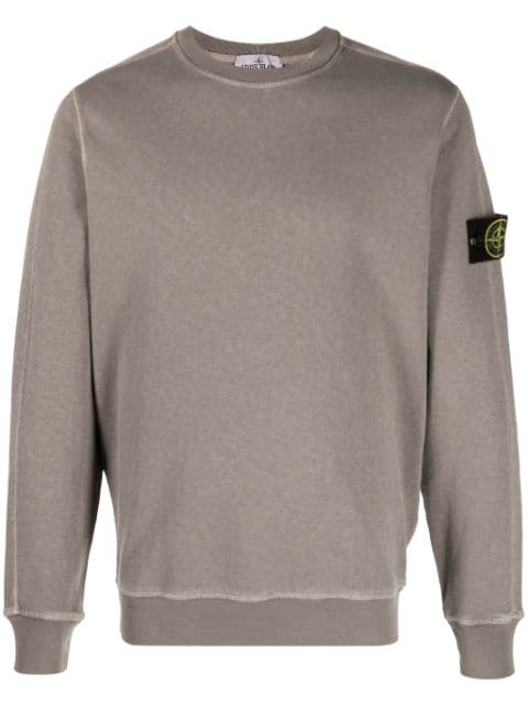 Stone Island Compass-badge cotton sweatshirt