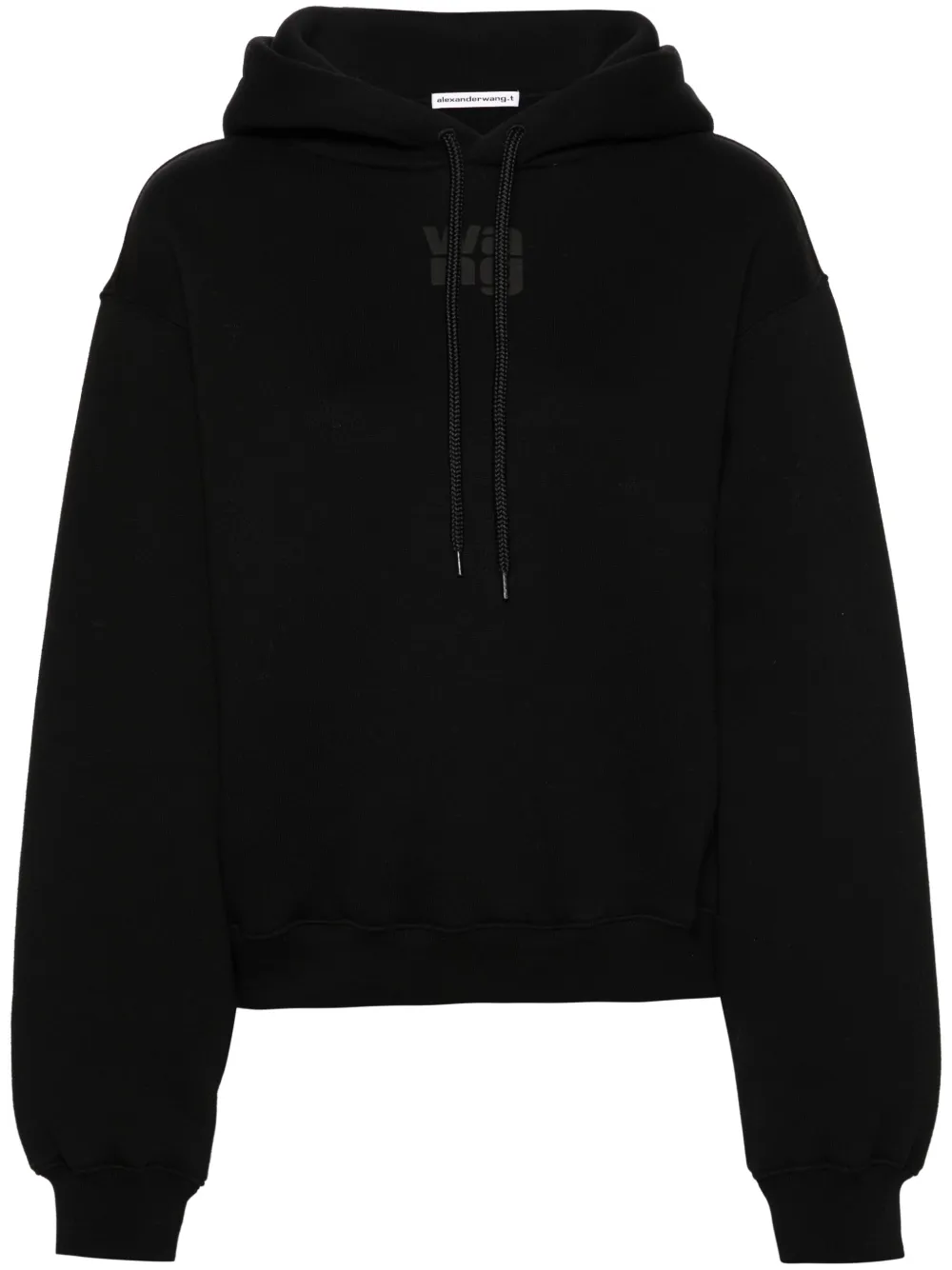 Alexander Wang Essential Terry Hoodie In Black