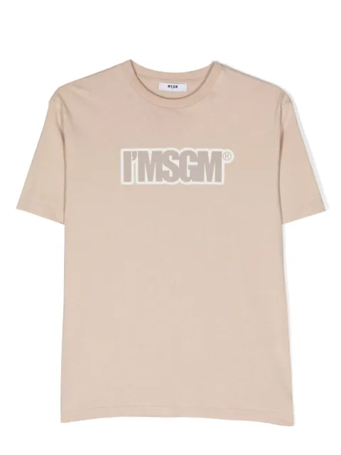 MSGM Kids logo-print cotton T-shirt