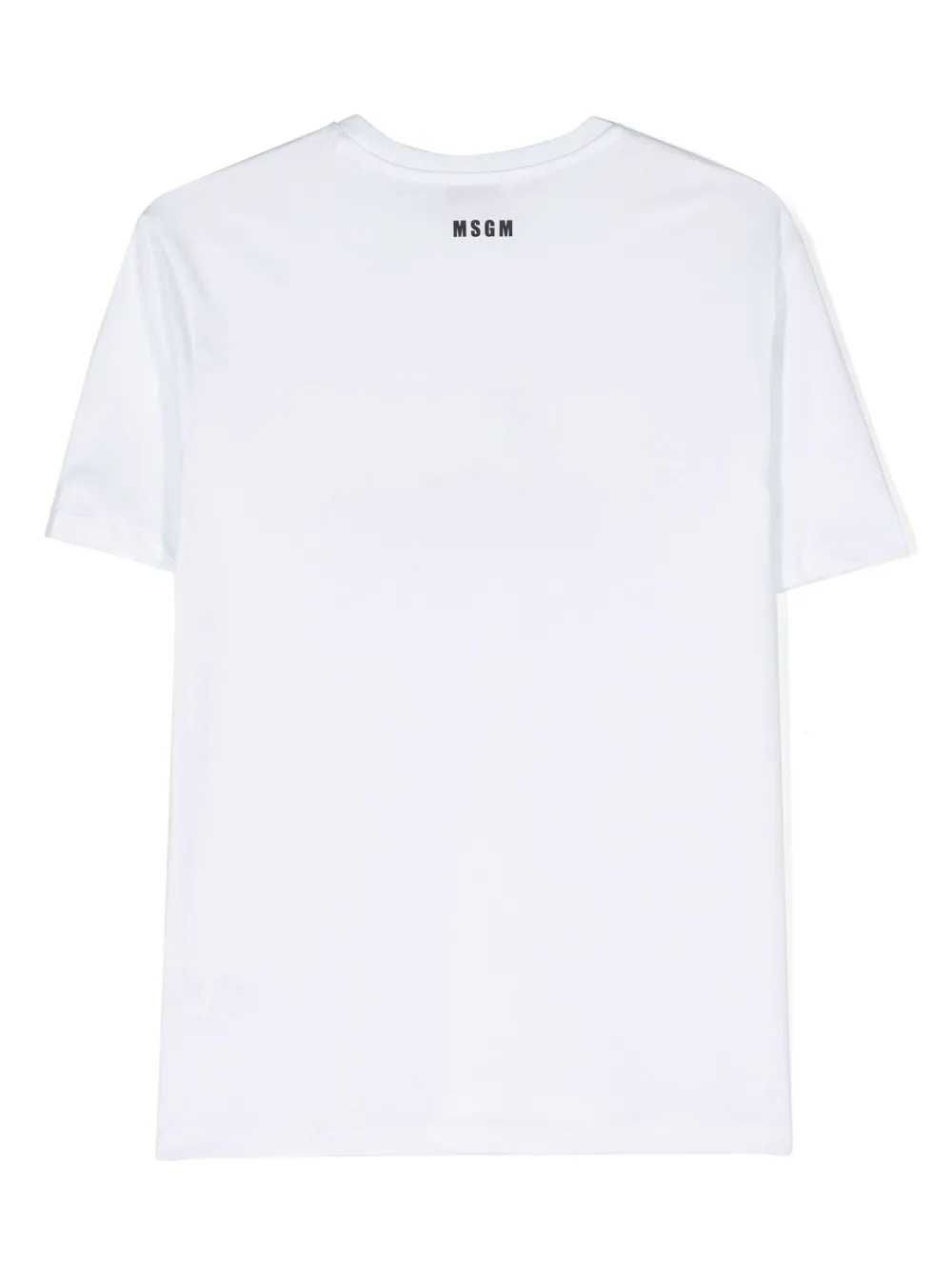 Msgm Graphic-print Cotton T-shirt In White