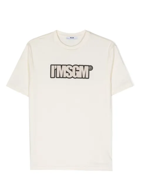 MSGM Kids playera con logo estampado