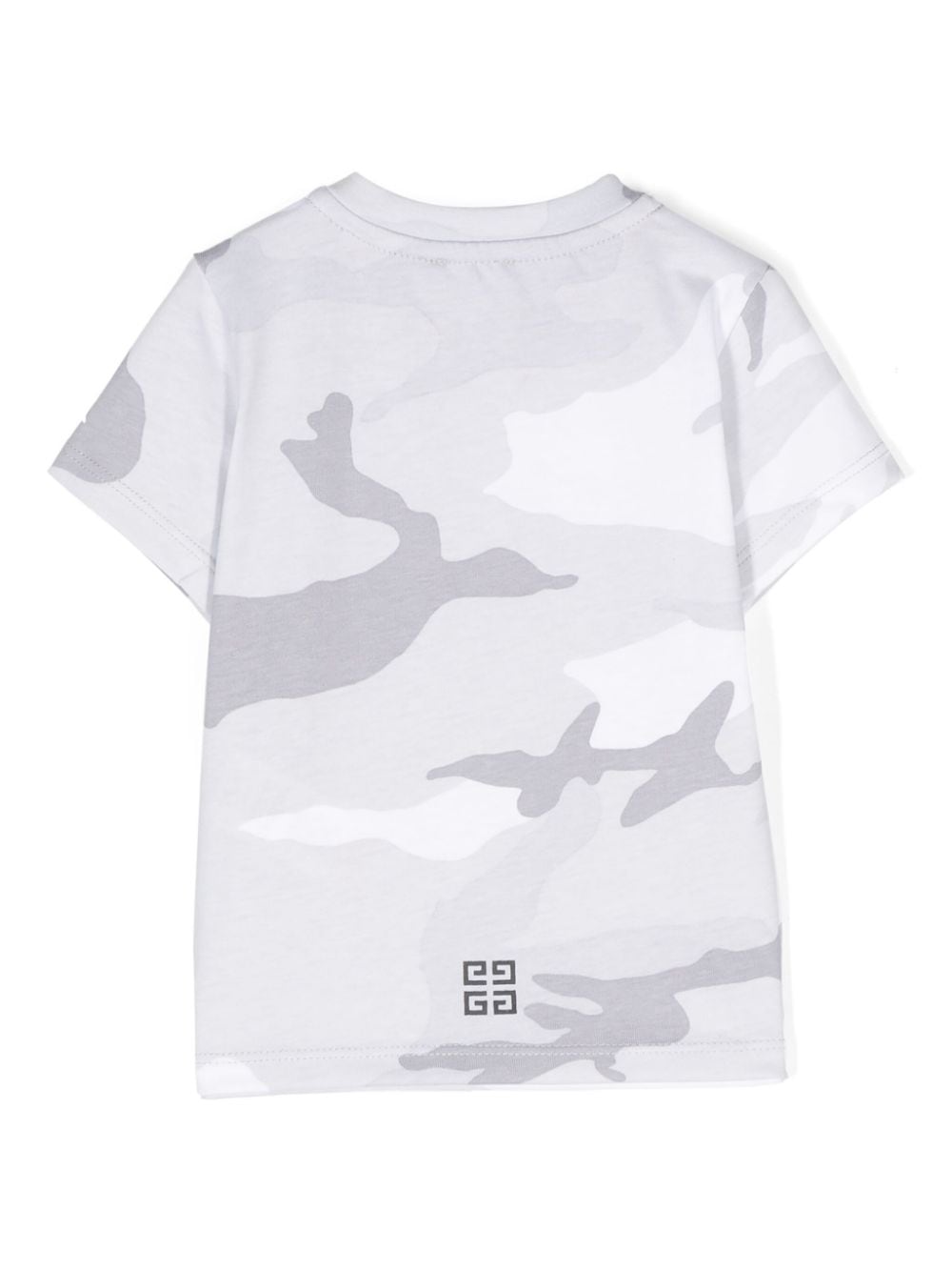 Shop Givenchy Logo-print Camouflaged T-shirt In Grey