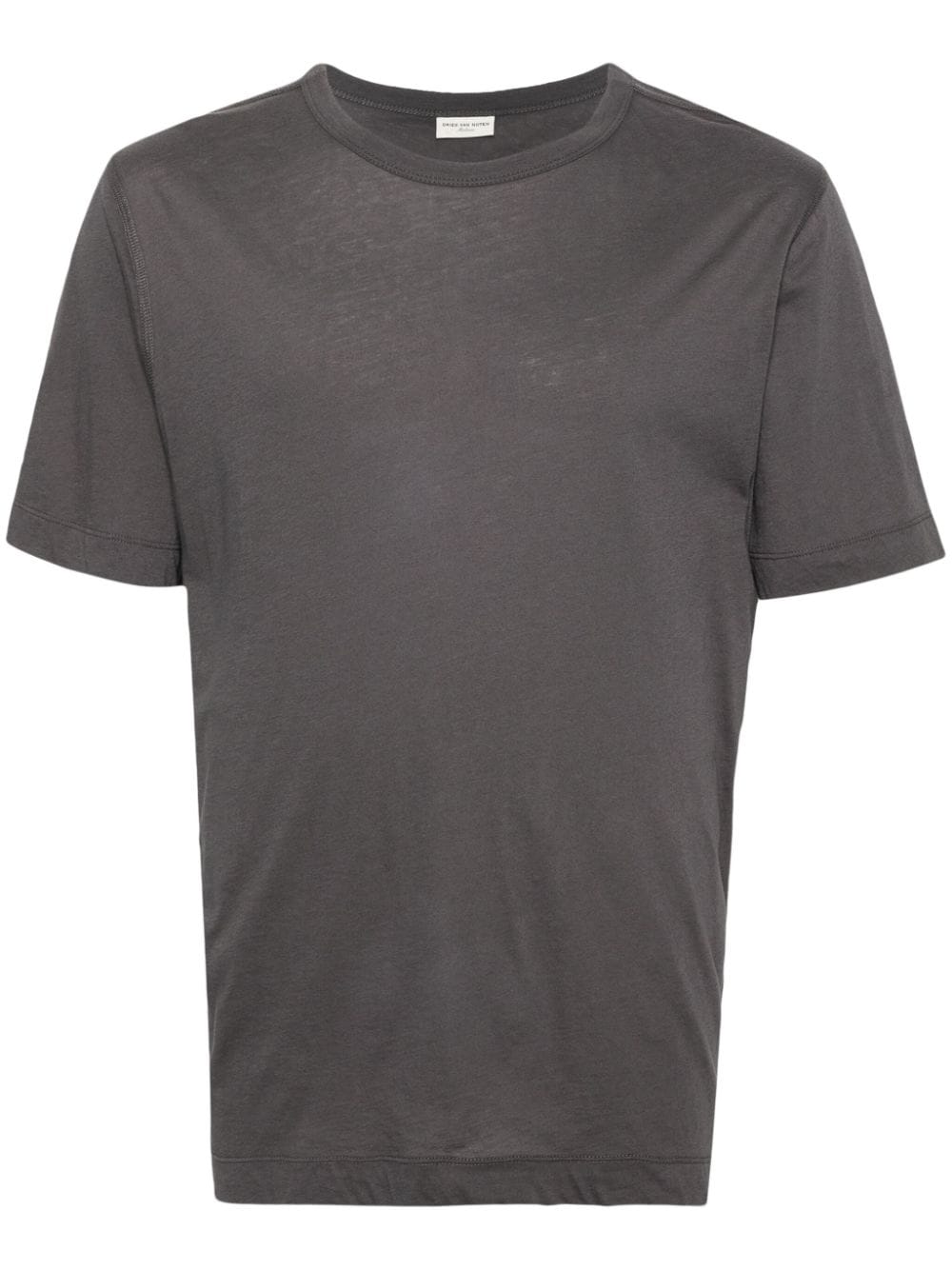 dries van noten t-shirt en coton à col rond - gris