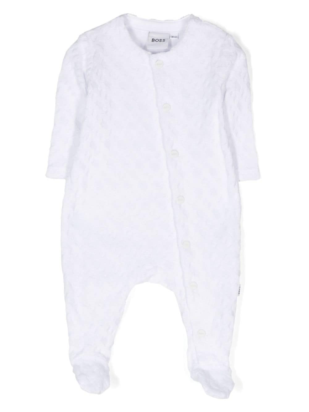 Bosswear Babies' Logo Terry-cloth Pajamas In White