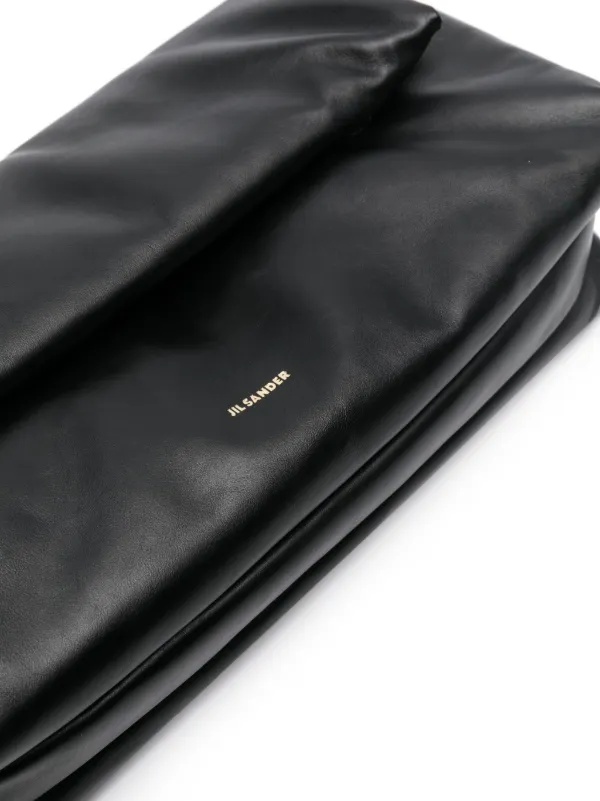 【関税＆送料込み】Jil Sander Padded Black Bag Jil Sander Padded Leather Shoulder Bag | Black | FARFETCH