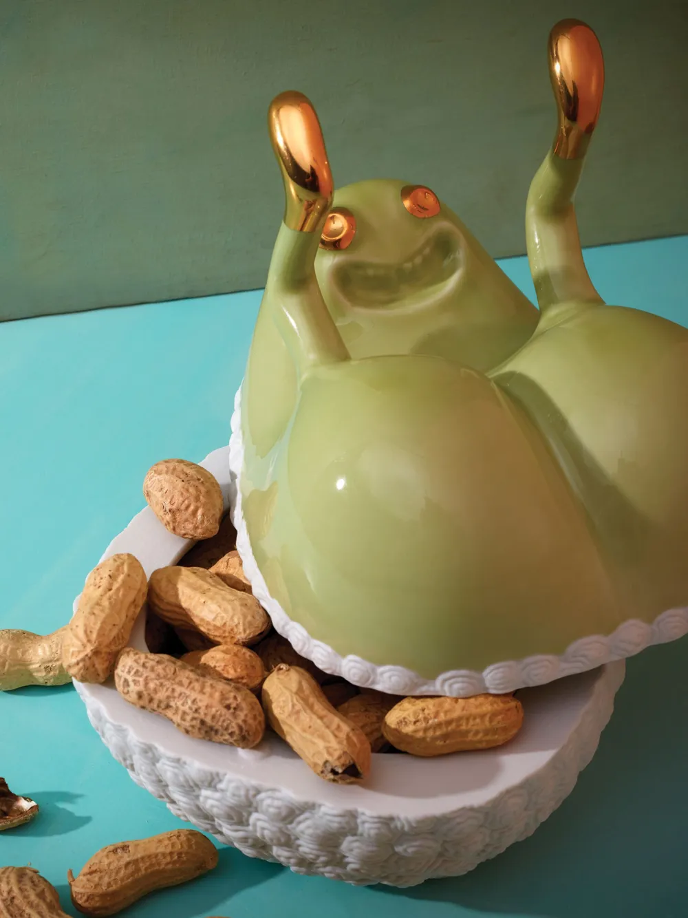 L'objet Haas Butts Up Box, Matcha/gold In Green