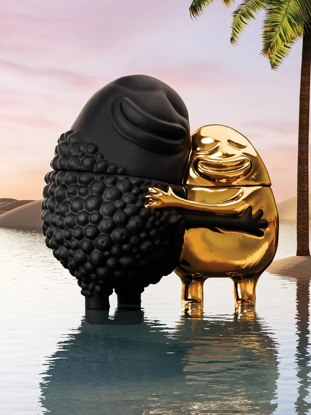 L'objet X Haas Brothers Mojave Huggers Porcelain Box In Black