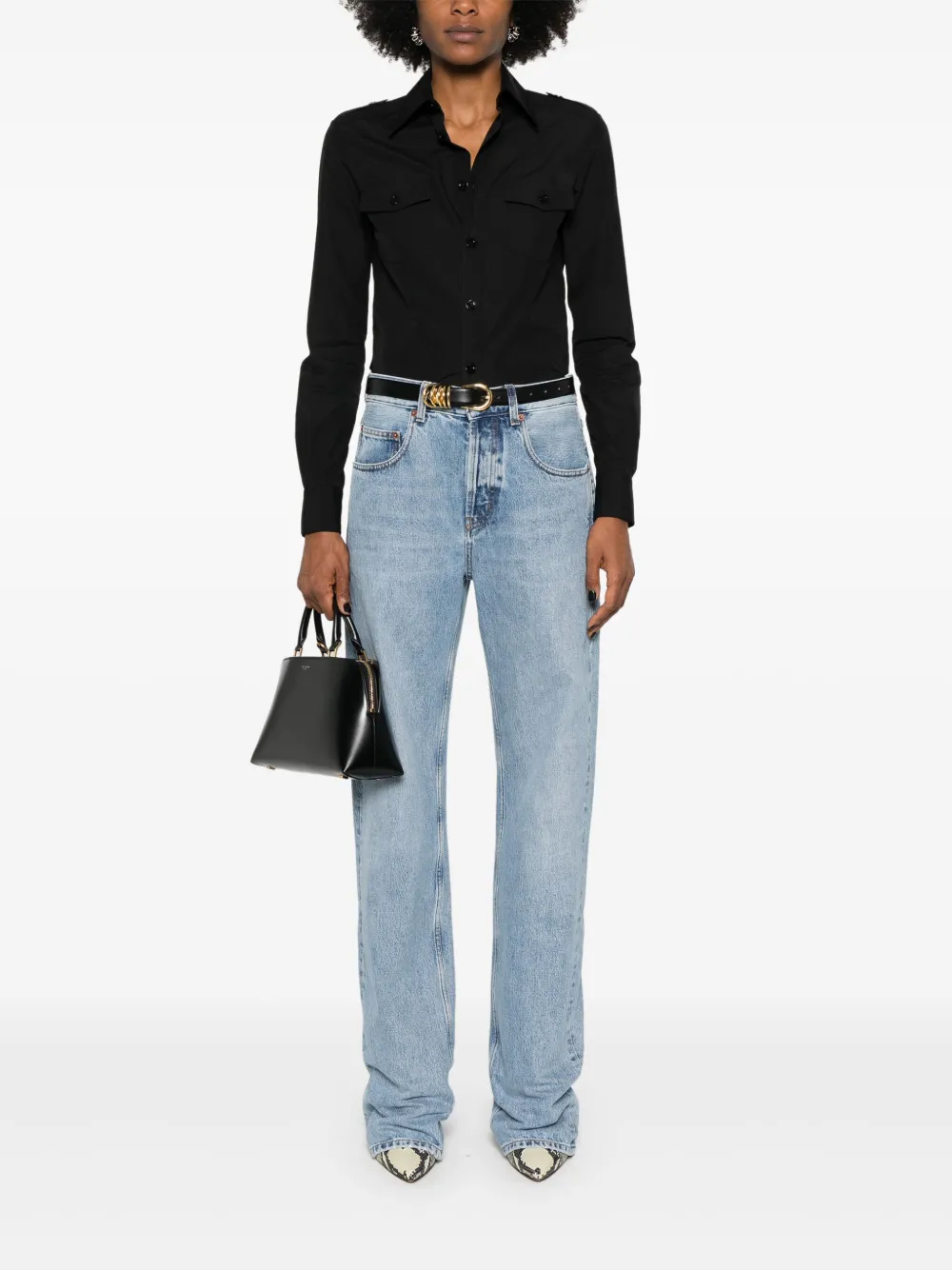 Saint Laurent Straight jeans Blauw