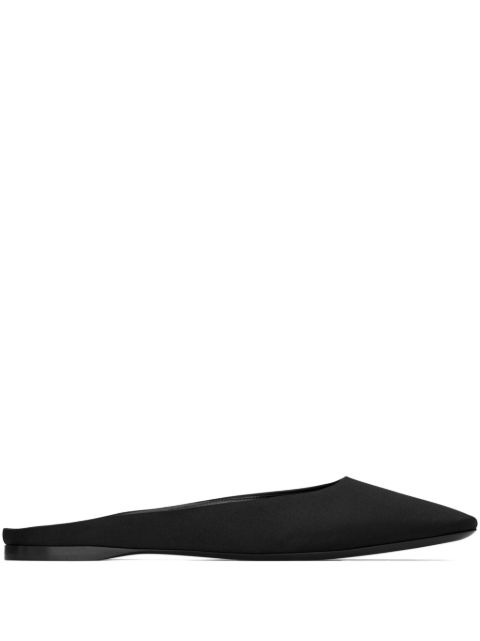 Saint Laurent Lido silk-crepe slippers