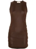 Saint Laurent sleeveless tulle minidress - Brown