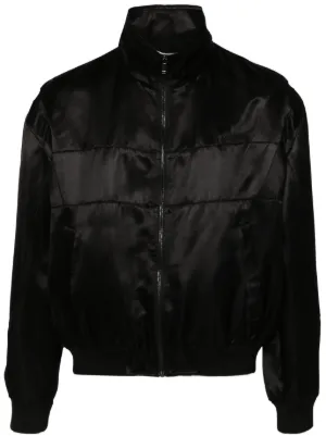 Saint Laurent Teddy Padded Bomber Jacket | Black | FARFETCH CA