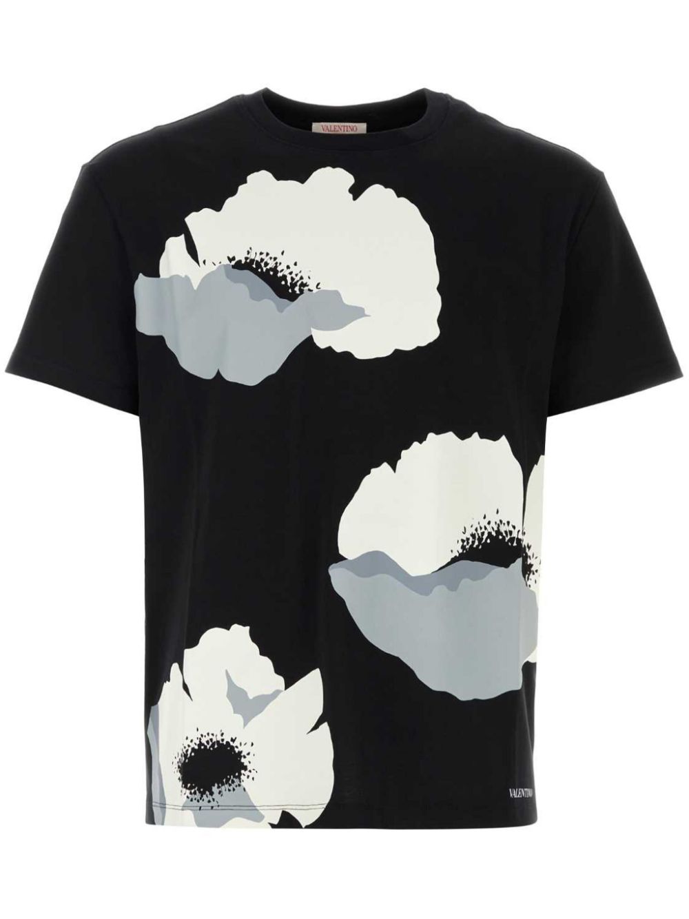 Valentino Garavani Flower Portrait-print cotton T-shirt - Black