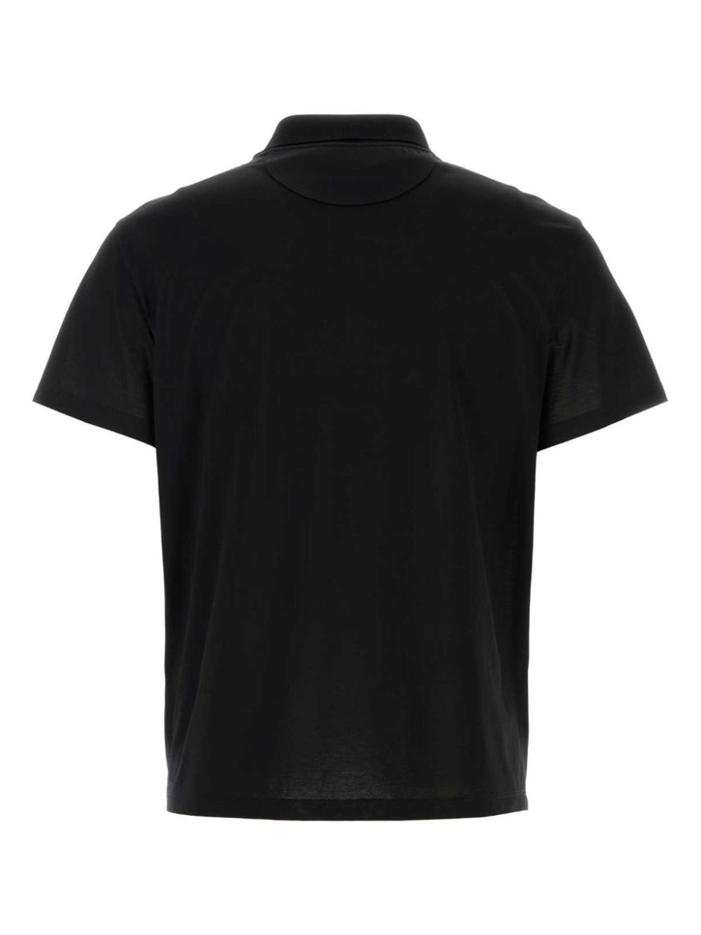 Valentino Garavani flower-appliqué cotton polo shirt - Black