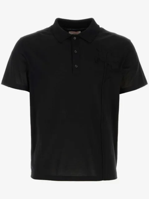 Valentino Garavani floral-embroidered polo shirt