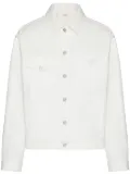 Valentino Garavani logo-plaque denim jacket - White