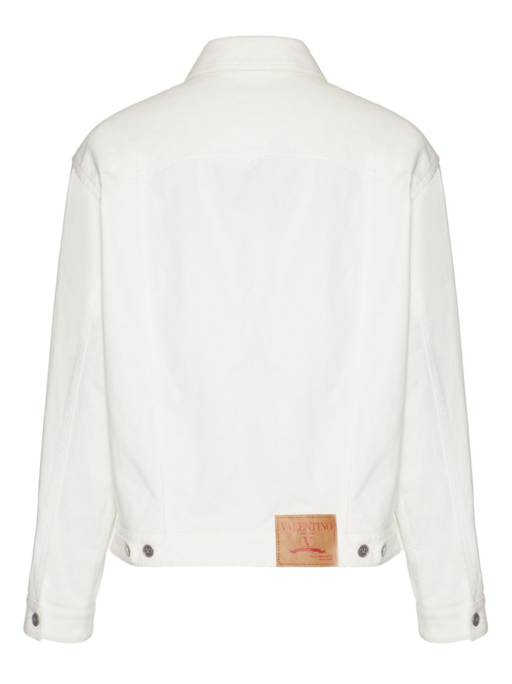 Valentino Garavani logo-plaque denim jacket - White