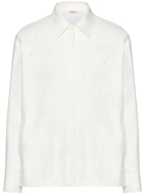 Valentino Garavani V-detail canvas shirt jacket