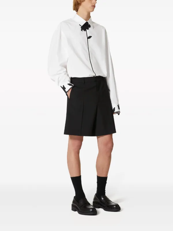 ショートパンツ Valentino Black wool bermuda shorts 22521994_52592483_600.jpg