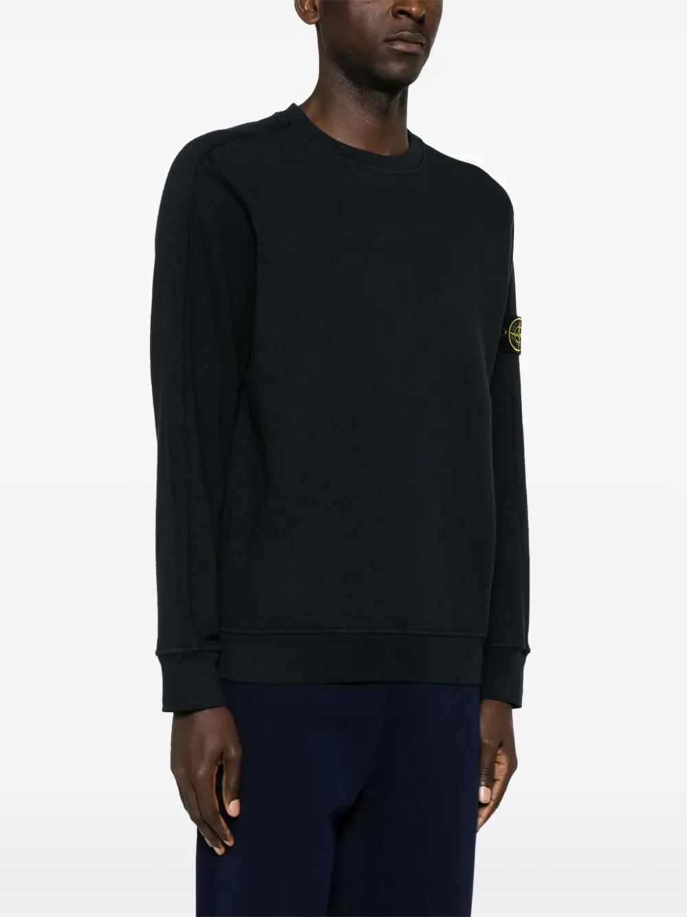 Stone Island Sweater met Compass-logopatch Blauw