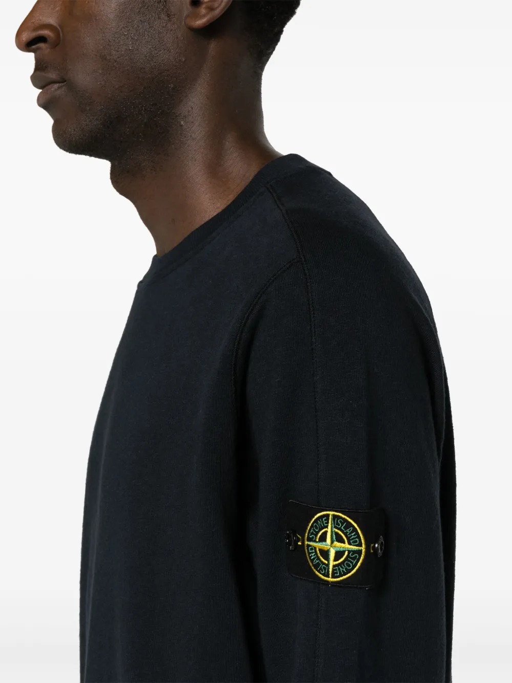 Stone Island Sweater met Compass-logopatch Blauw