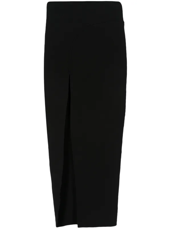 Rick Owens Theresa Pencil Maxi Skirt in Black