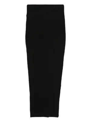 黒の美学【Rick Owens】ウールブレンド エドフ スカート Black Edfu skirt Rick Owens - women - RICK OWENS