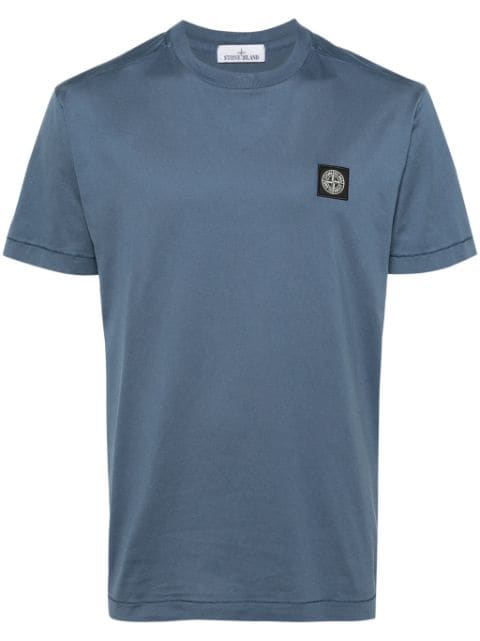 Stone Island logo-patch cotton T-shirt