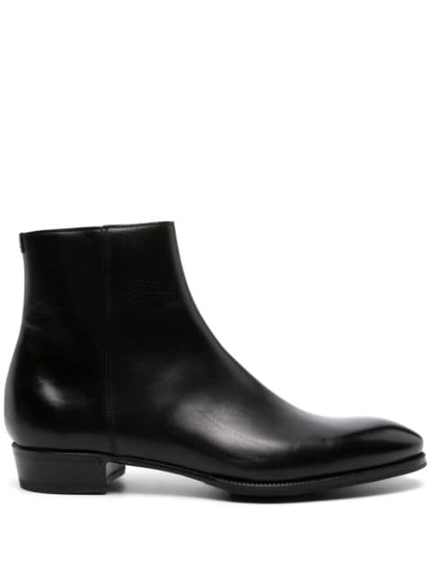 Lidfort zip-up leather ankle boots