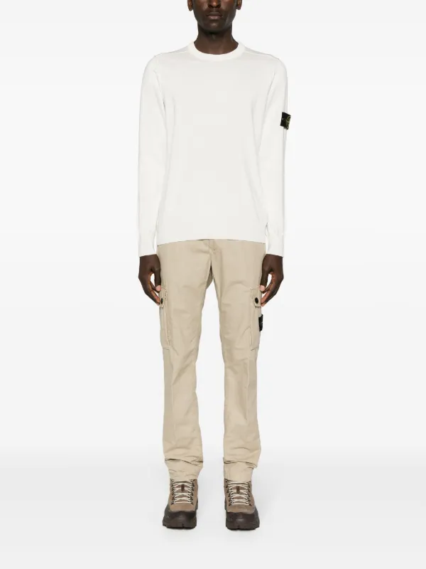 Stone Island Compass badge Cotton Jumper Farfetch