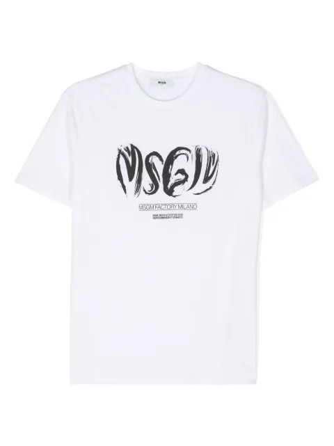 MSGM Kids logo-print cotton T-shirt