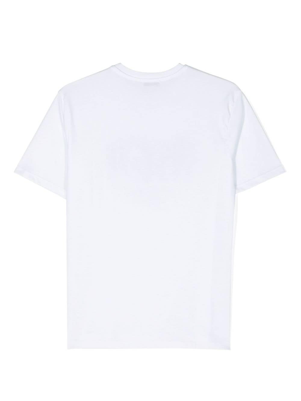 Shop Msgm Logo-print Cotton T-shirt In White