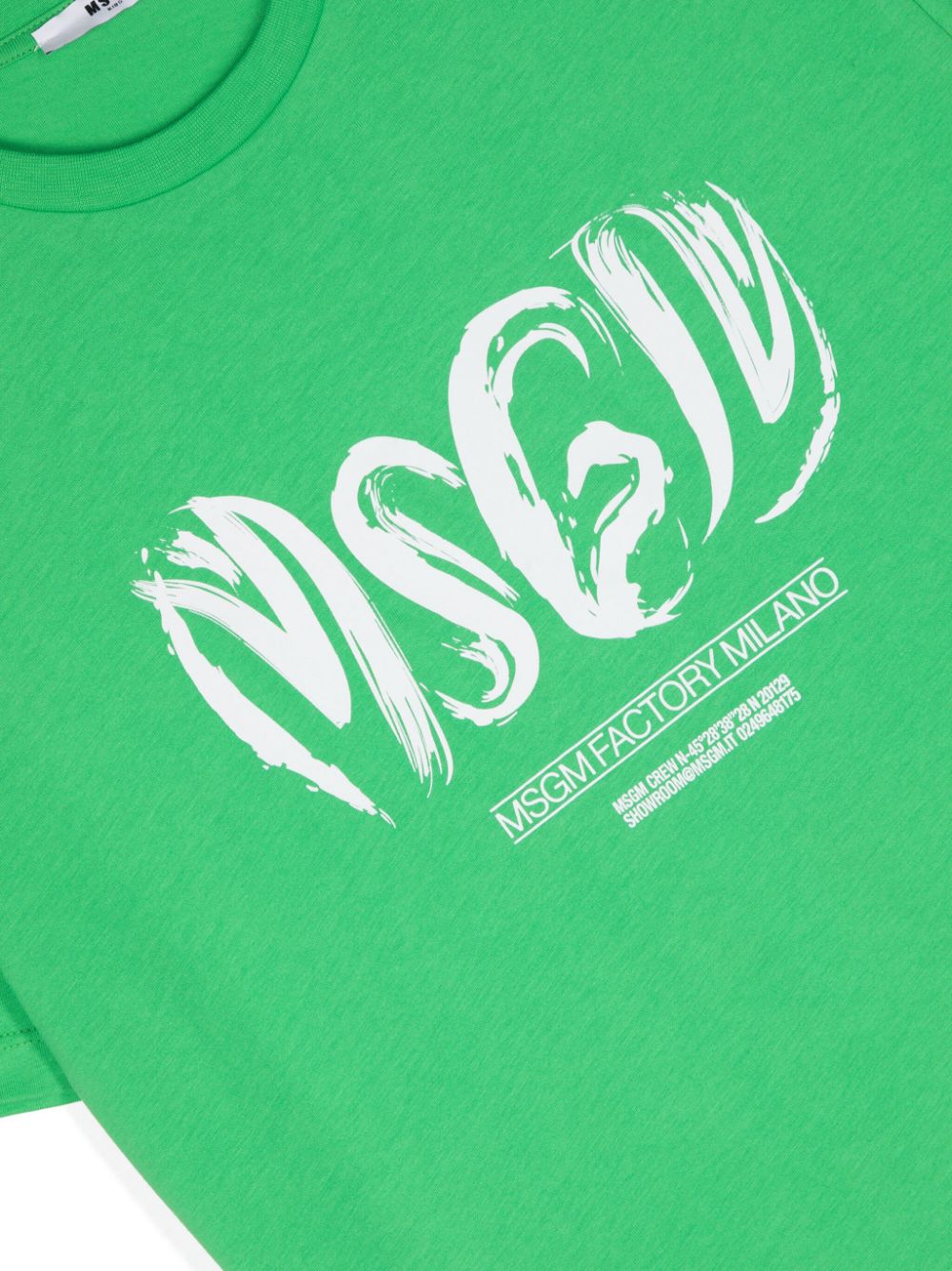 MSGM Kids T-shirt met logoprint Groen