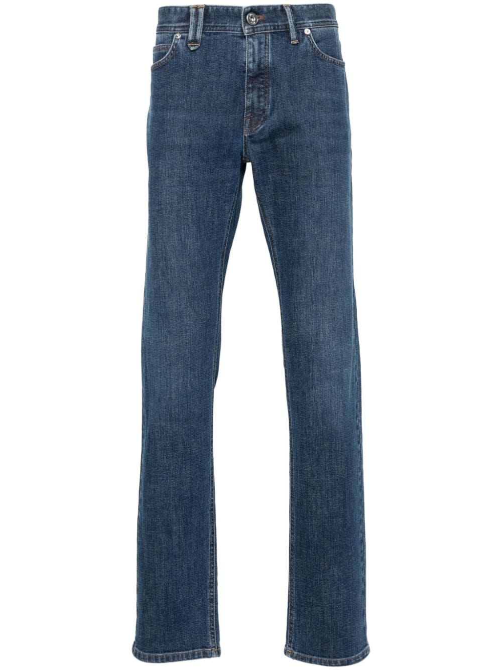 Brioni Mid-rise Slim Jeans In Sapphire