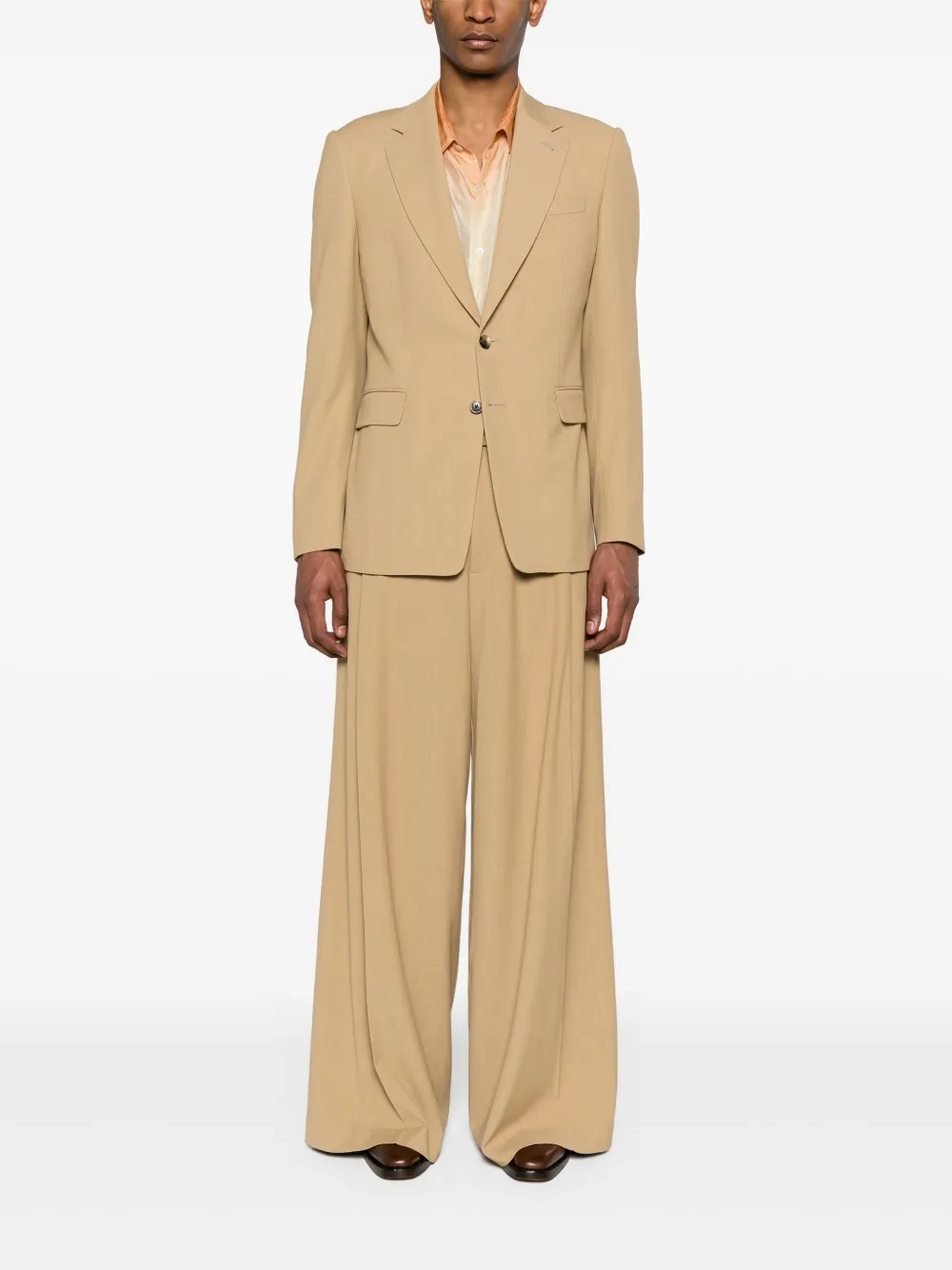 DRIES VAN NOTEN Blazer met enkele rij knopen - Beige