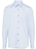 DRIES VAN NOTEN straight-collar cotton shirt - Blue