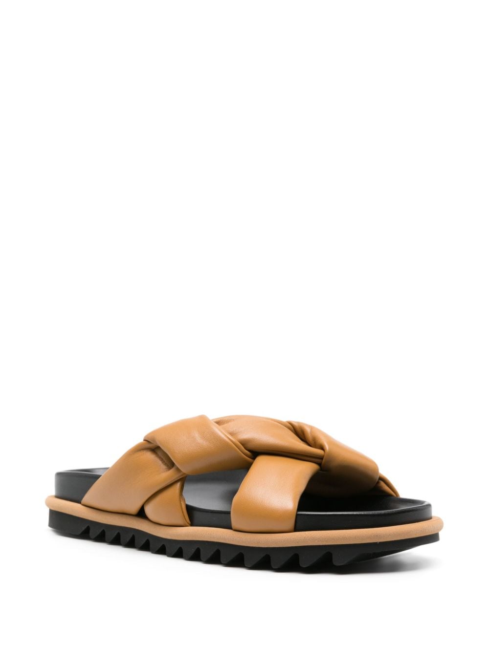 Image 2 of DRIES VAN NOTEN crossover-straps leather slides