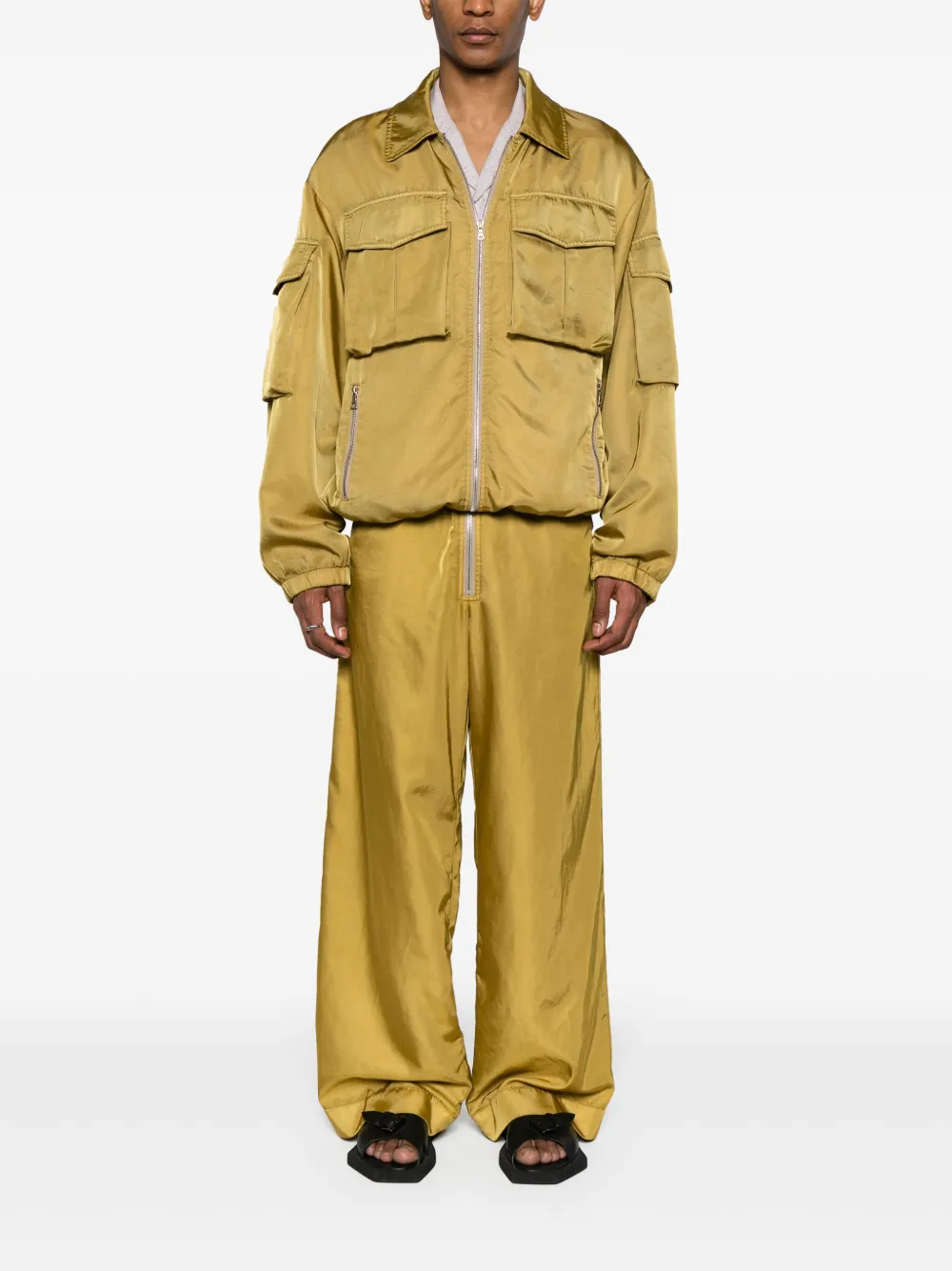 DRIES VAN NOTEN Gewatteerd bomberjack Groen