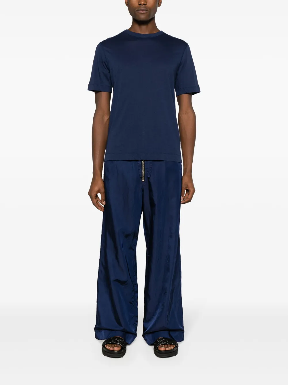 DRIES VAN NOTEN crew-neck cotton T-shirt - Blauw