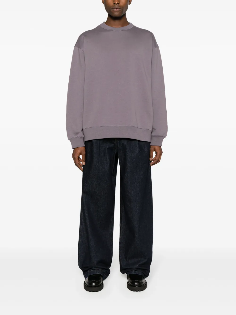 DRIES VAN NOTEN crew-neck cotton sweatshirt - Beige