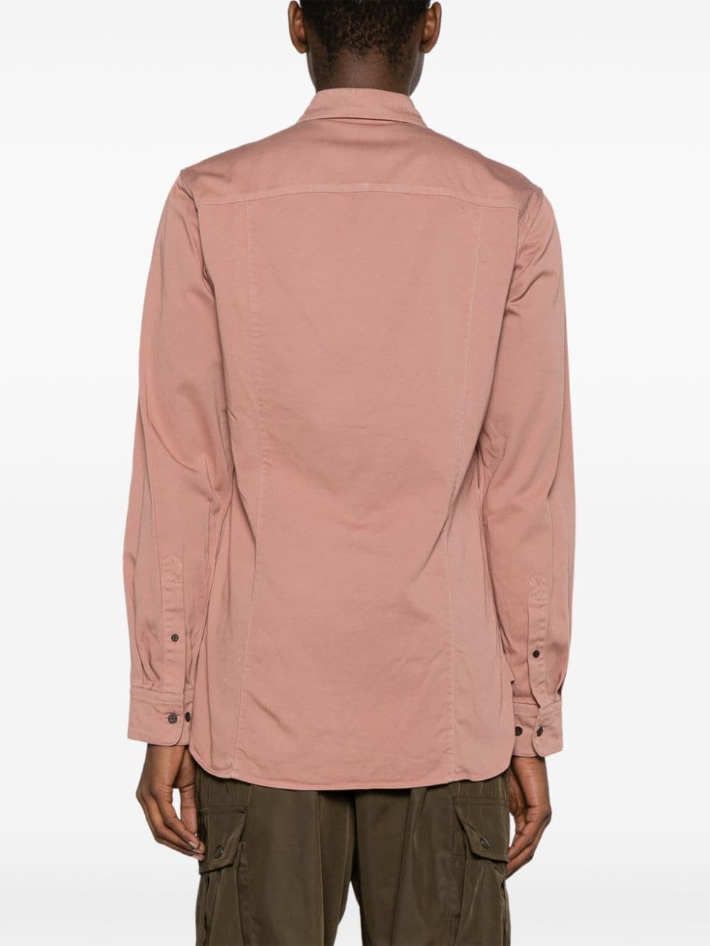 Shop Dries Van Noten Overdyed Denim Shirt In Pink