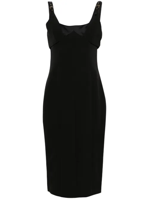 Robe mi-longue à encolure carrée - Versace Jeans Couture - Modalova