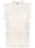 TWINSET floral-lace sleeveless blouse - Neutrals