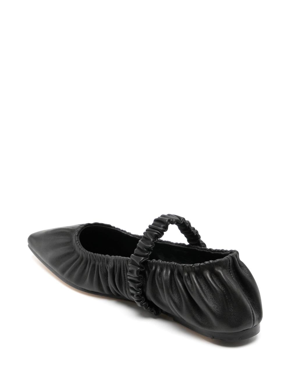 Shop Studio Amelia Zadie Flat Ballerina Shoes In Black