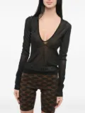 Saint Laurent scoop-neck knitted jumper - Black