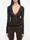 Saint Laurent scoop-neck knitted jumper - Black