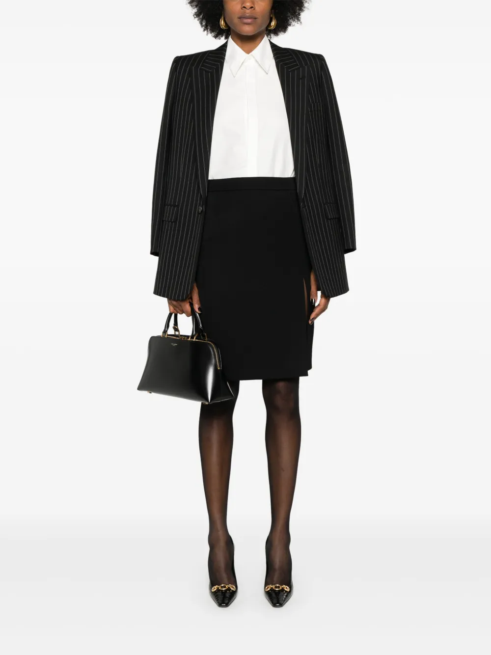 Saint Laurent Katoenen overhemd met lange mouwen Wit